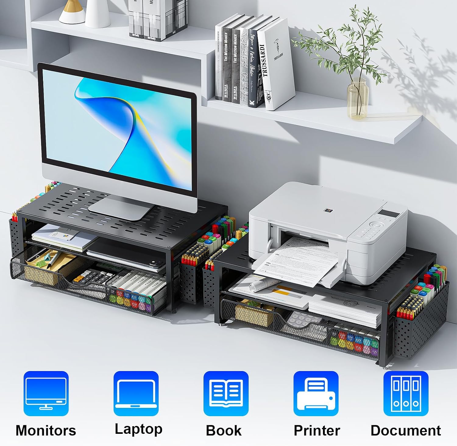 Thumbnail 6 de Monitor stand riser 2 pen holders