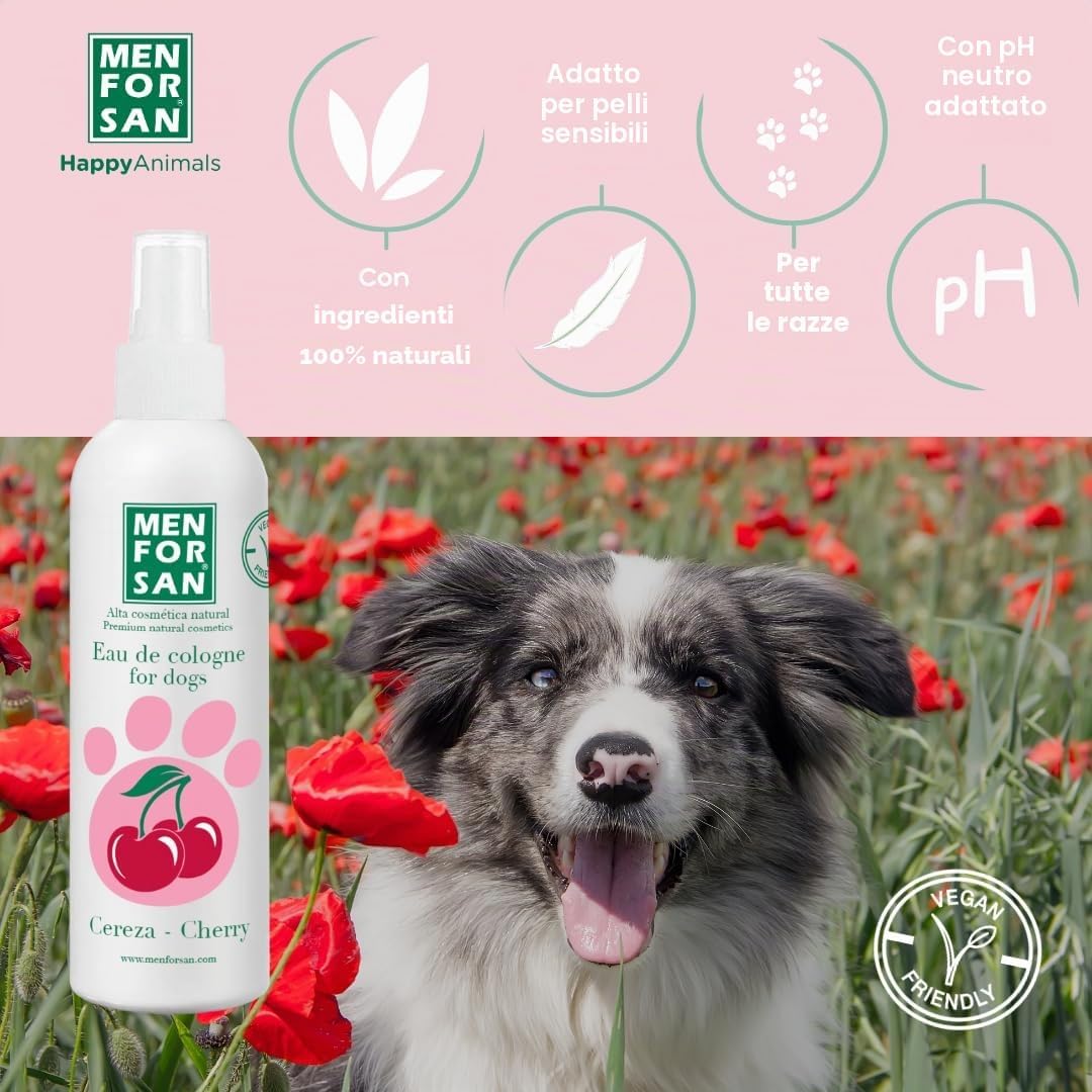 Detalle de MENFORSAN Acqua di Colonia per Cani alla Ciliegia, 125ml