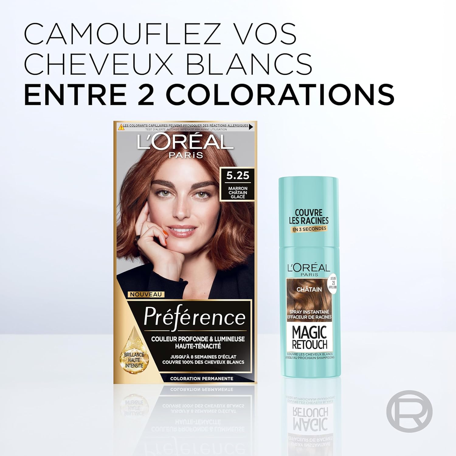 Thumbnail 6 de L’Oréal Paris Magic Retouch - Correcteur de racines et cheveux blancs, Châtain Clair, 75 ml