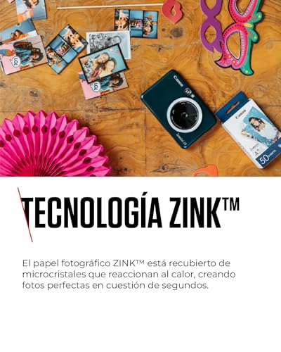 Detalle 2 de Canon Zink™ Papel Fotográfico Adhesivo 5x7,6 cm (50 Hojas) para Zoemini ZINK: Pegatinas desde el móvil