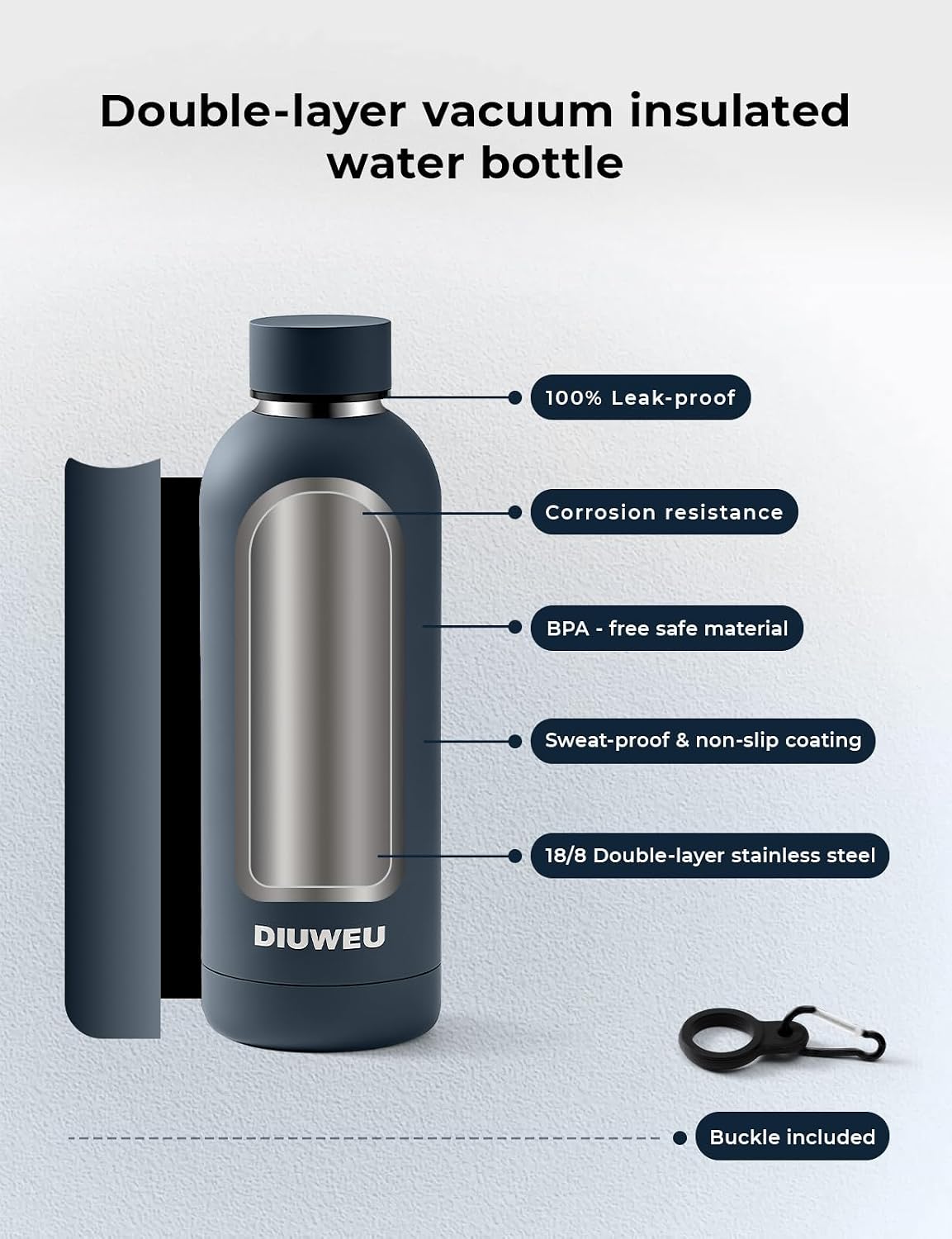Thumbnail 3 de Stainless Steel Water Bottle Double Wall