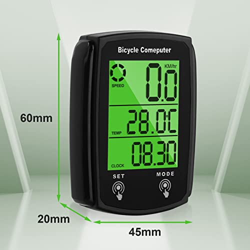 Detalle 2 de URAQT Compteur de Vélo, 19 Fonctions IP65 Étanche avec Écran Rétroéclairé LED et Contrôle Tactile