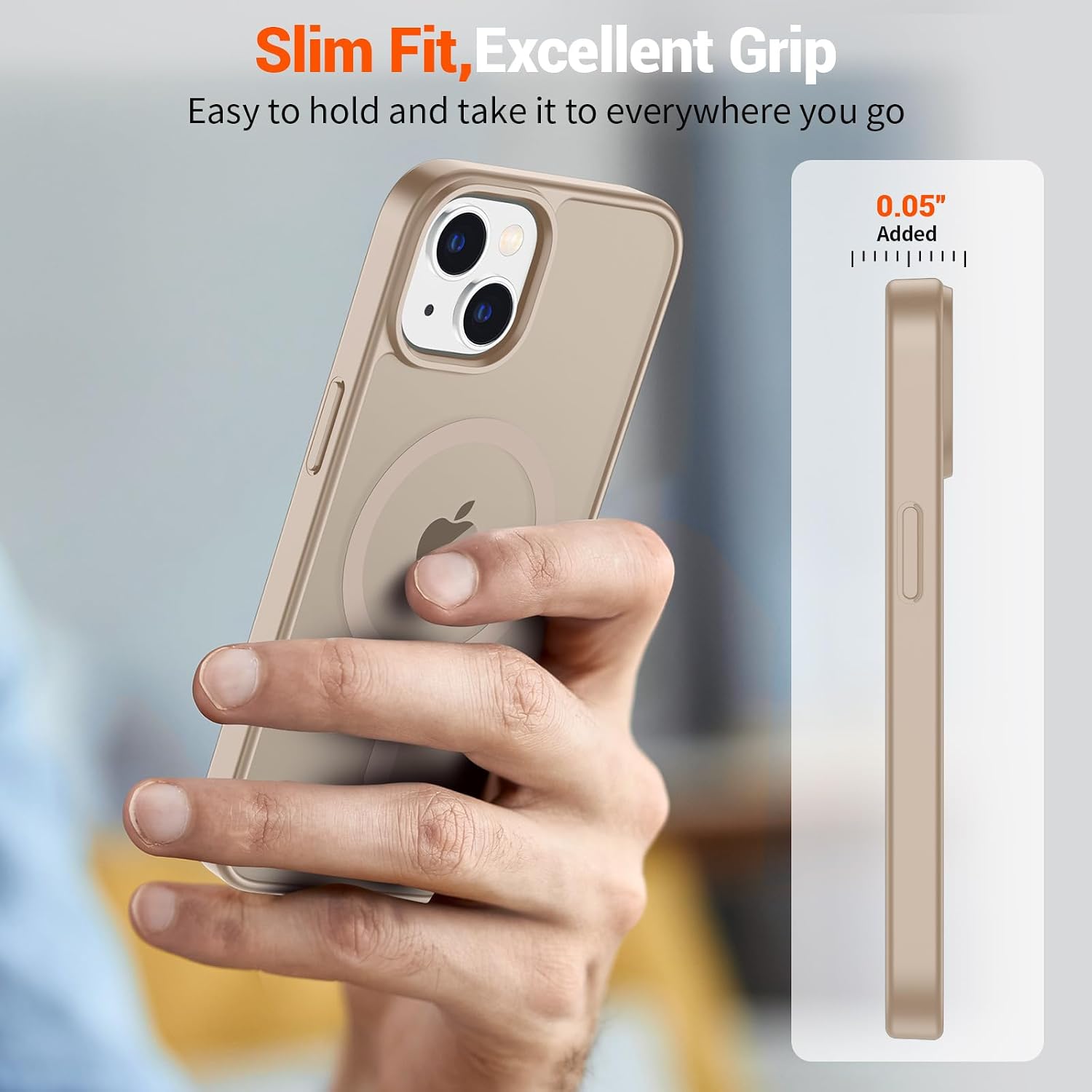 Thumbnail 6 de SUPFINE MagSafe Case for iPhone 14 Plus/15 Plus Desert Gold