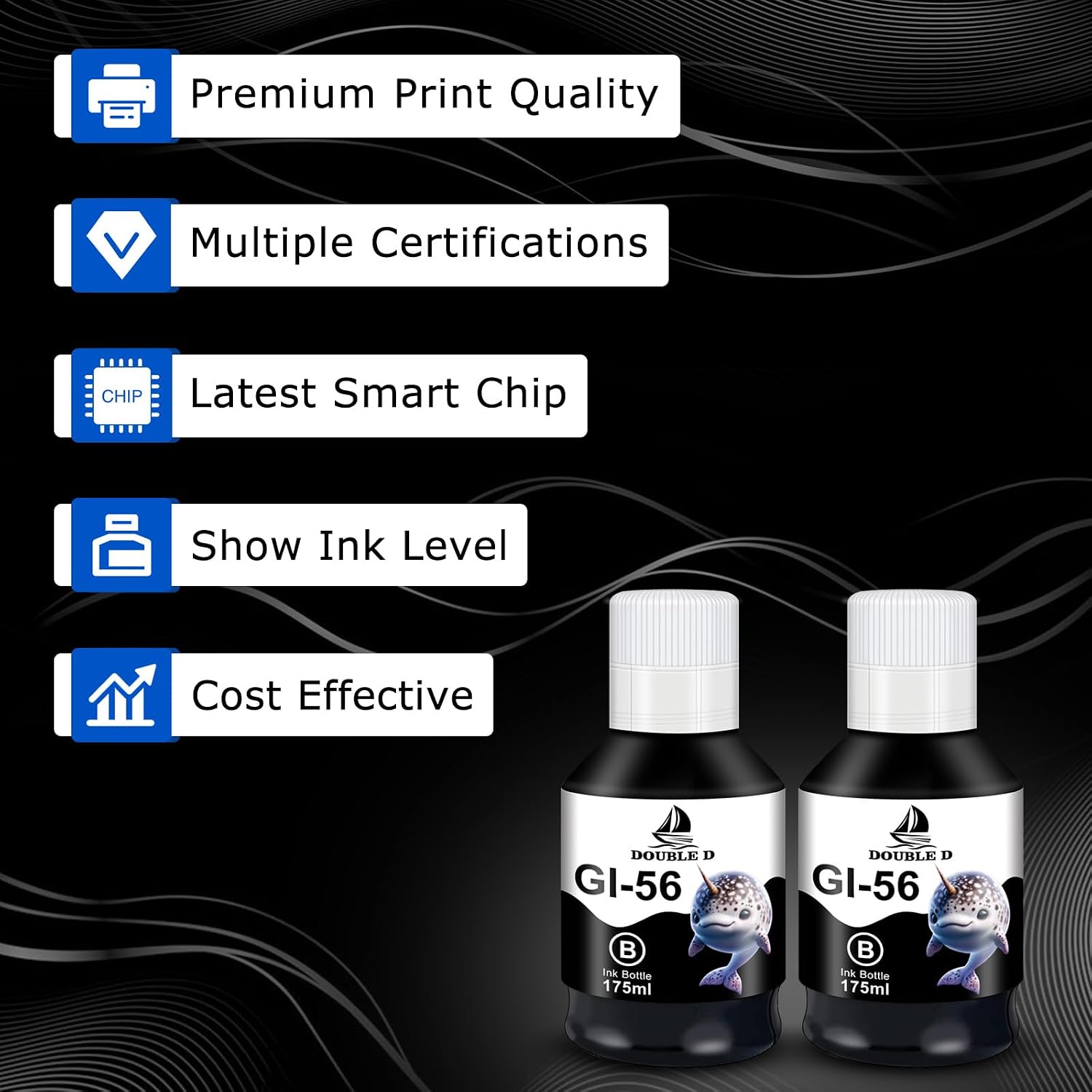 Thumbnail 4 de DOUBLE D GI56 GI-56 encre noire 175 ml