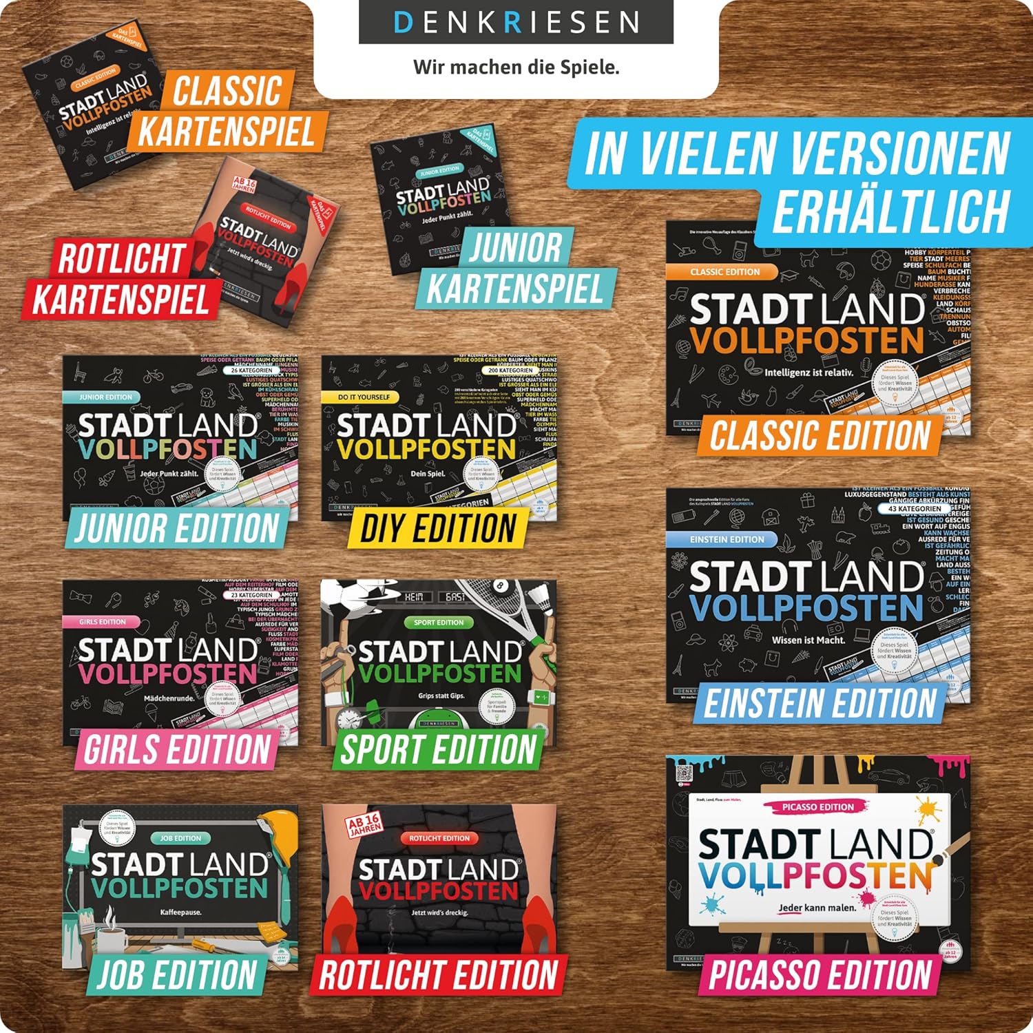 Thumbnail 6 de DENKRIESEN Stadt Land VOLLPFOSTEN – DO IT Yourself-Edition | Reisespiel