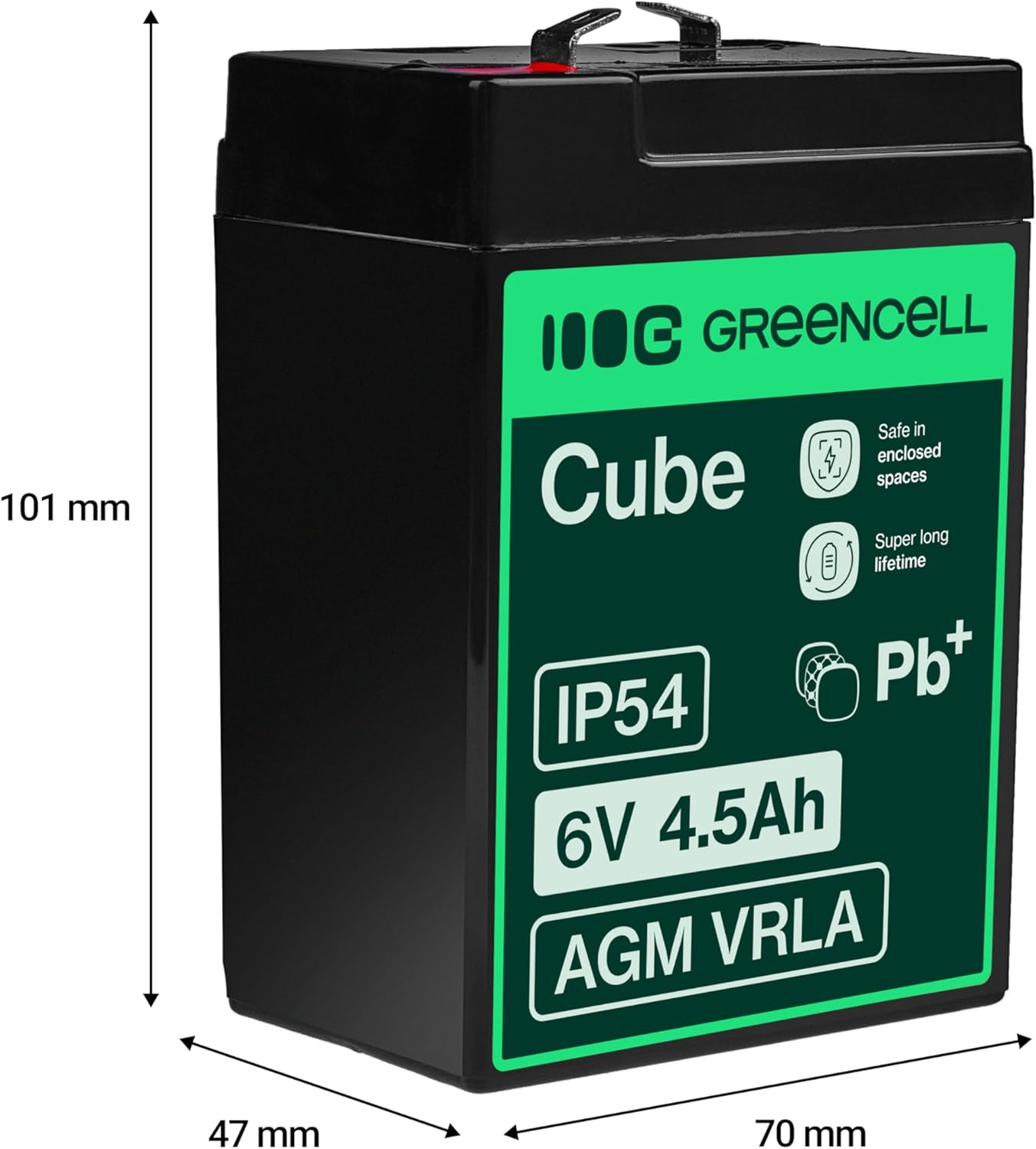 Thumbnail 1 de Green Cell AGM VRLA 6V 4,5Ah Batterie 🔌