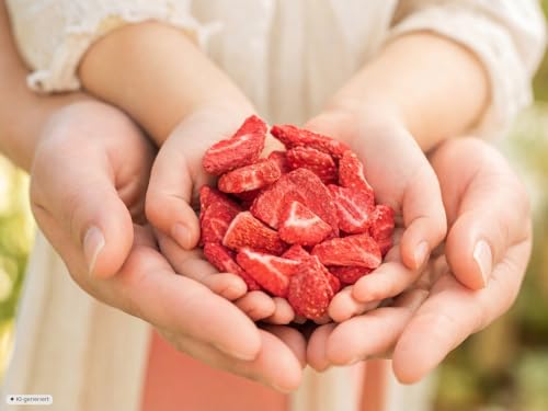 Thumbnail 8 de EWL Gefriergetrocknete Erdbeeren 300g – 100% Frucht, ohne Zucker, in Bruchsicherem Eimer