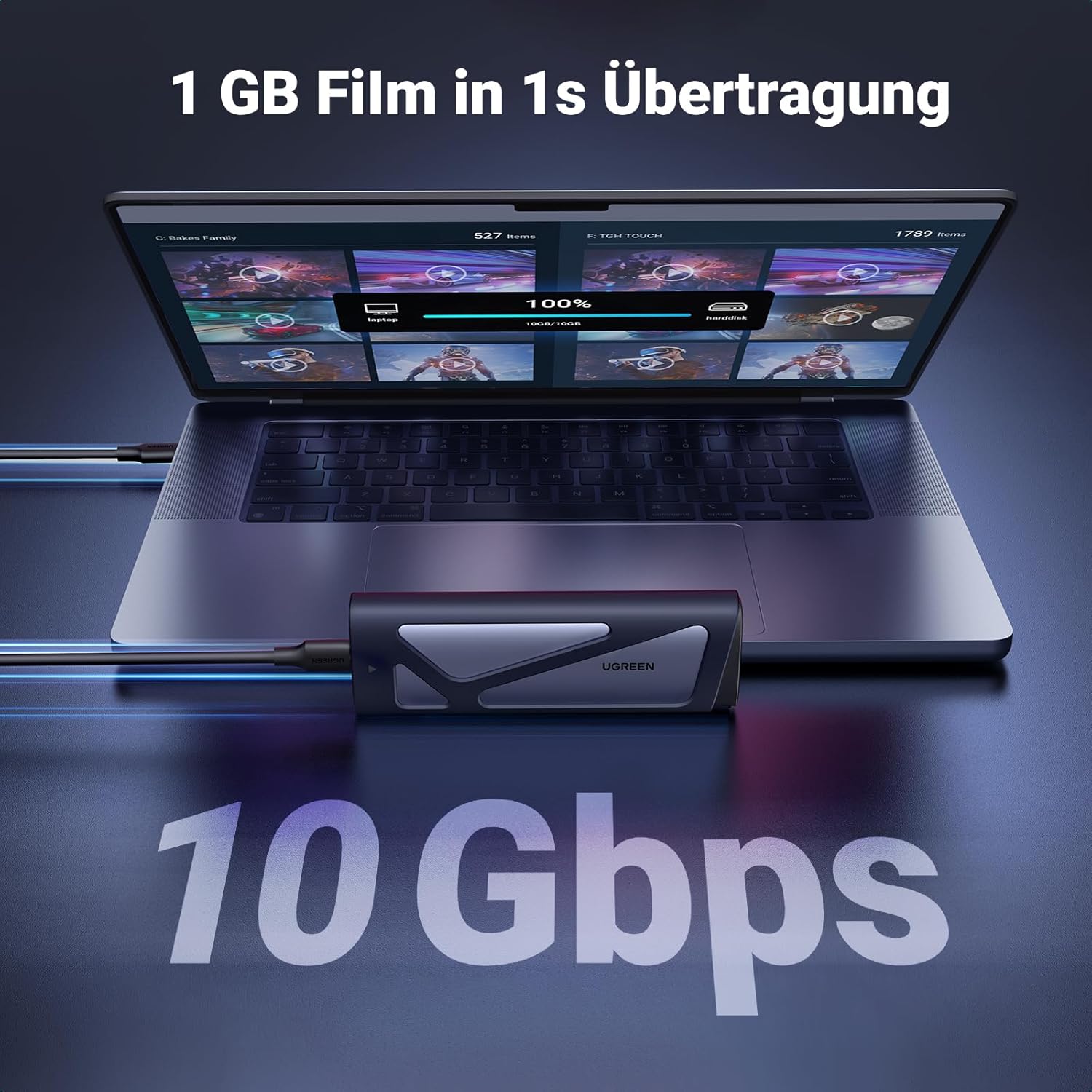 Detalle 2 de UGREEN M2 SSD Gehäuse für NVMe 10 Gbps