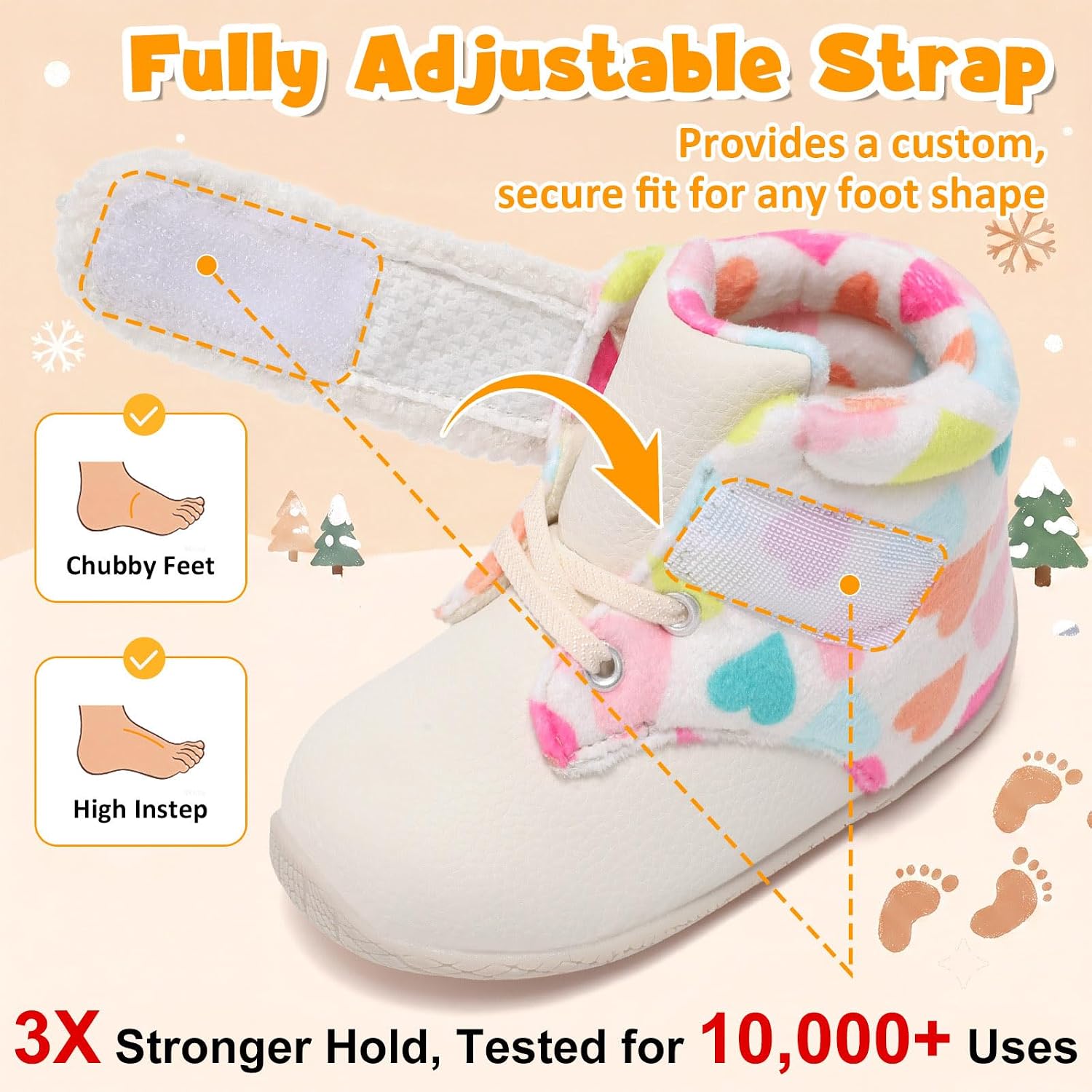 Detalle 2 de FEETCITY Baby Winter Booties with Fleece Lining