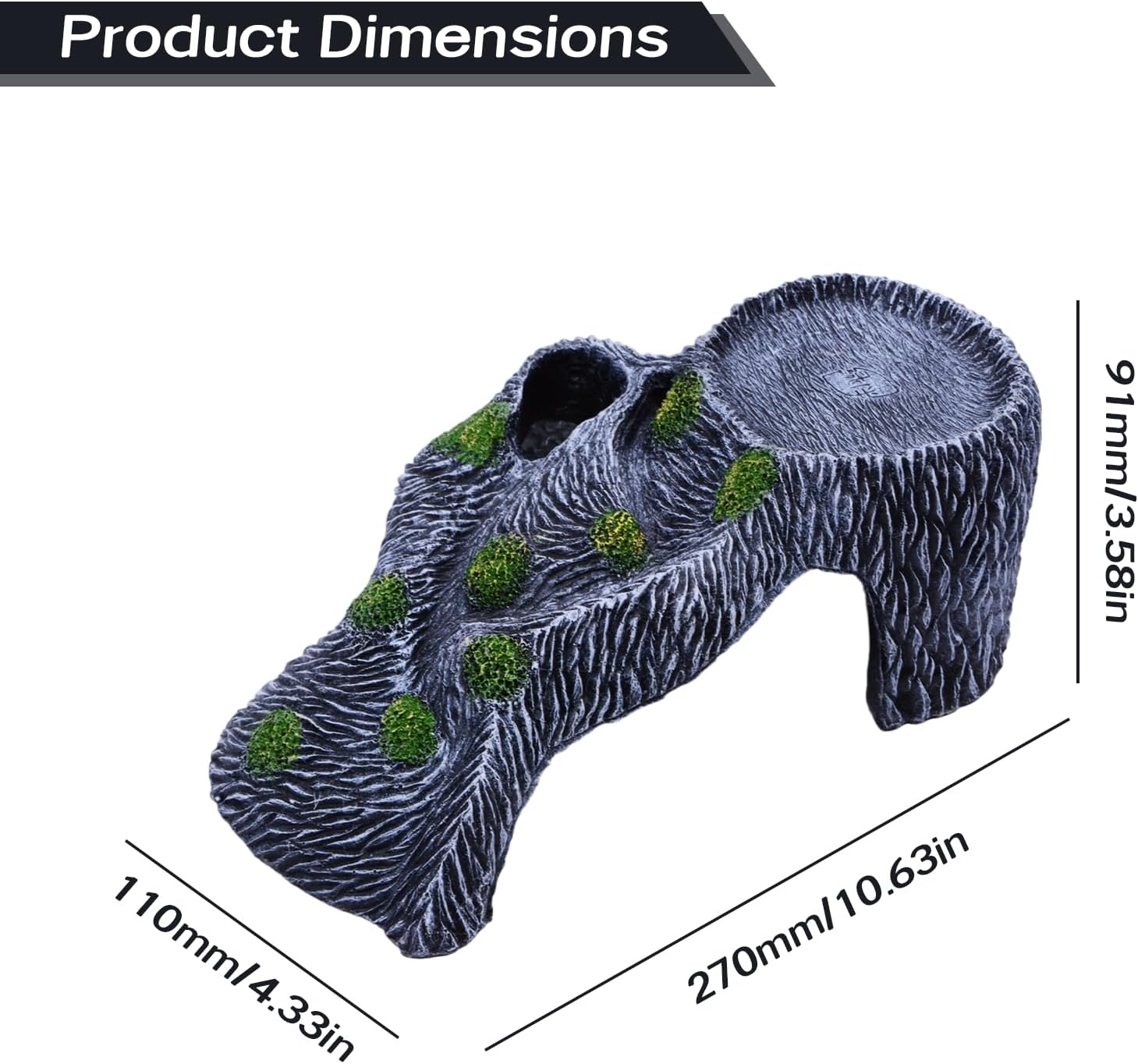 Thumbnail 2 de MC MEICHUANG Turtle Basking Platform – Resin Hideout for Turtles, Reptiles and Aquariums