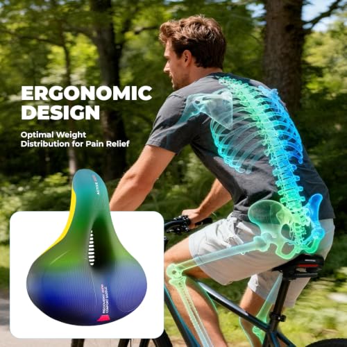 Detalle de ROCKBROS Sella Bici Comoda in Gel: Ergonomica e Polivalente per MTB