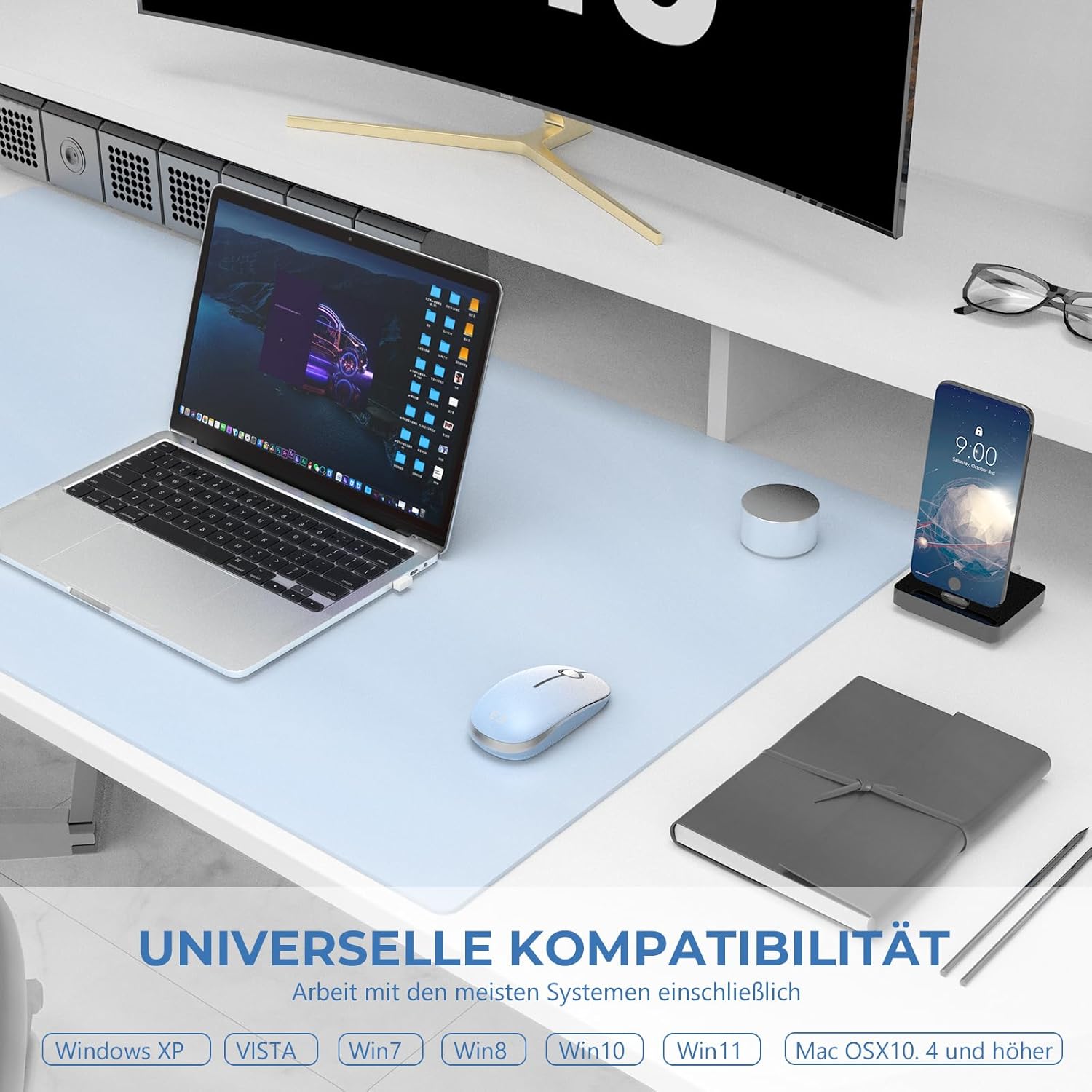 Thumbnail 4 de seenda Kabellose Maus 2,4 G Silent Mouse mit USB-Empfänger – 1.600 DPI, bis zu 18 Monate Akkulaufzeit