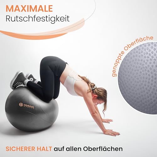 Detalle de KIANA SPORTS Gymnastikball & Sitzball – Yoga Ball für Fitness & Büro