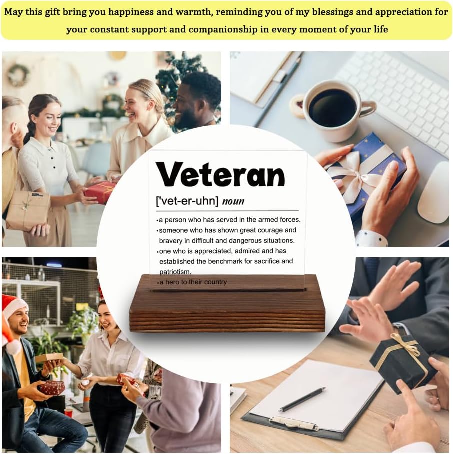 Thumbnail 5 de Acrylic Veteran Plaque 4-inch x 4-inch