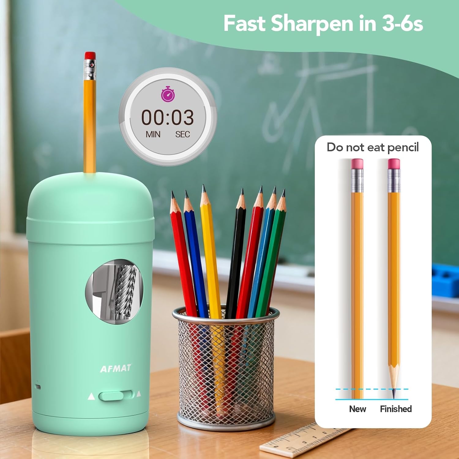Thumbnail 4 de AFMAT PSX7 Fully Automatic Electric Pencil Sharpener (φ7–8 mm)