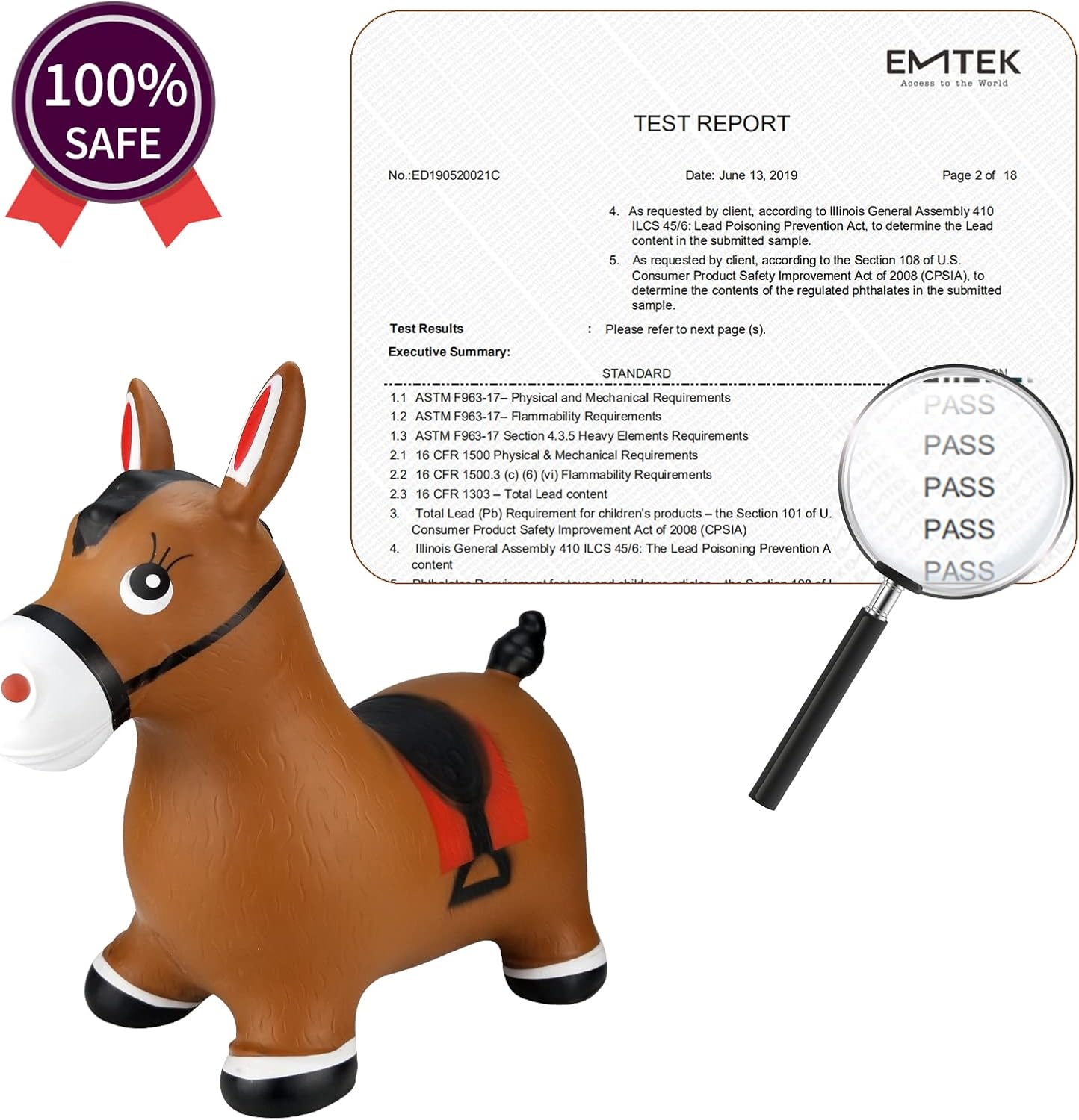 Thumbnail 6 de INPANY Bouncy Horse Hopper Toys