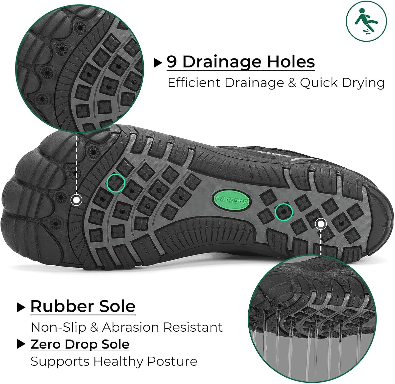 Thumbnail 3 de SAGUARO Water Shoes (Mens & Women) for Beach Swim – Aqua/Sea Wet Footwear, UK Gr. 2.5–13