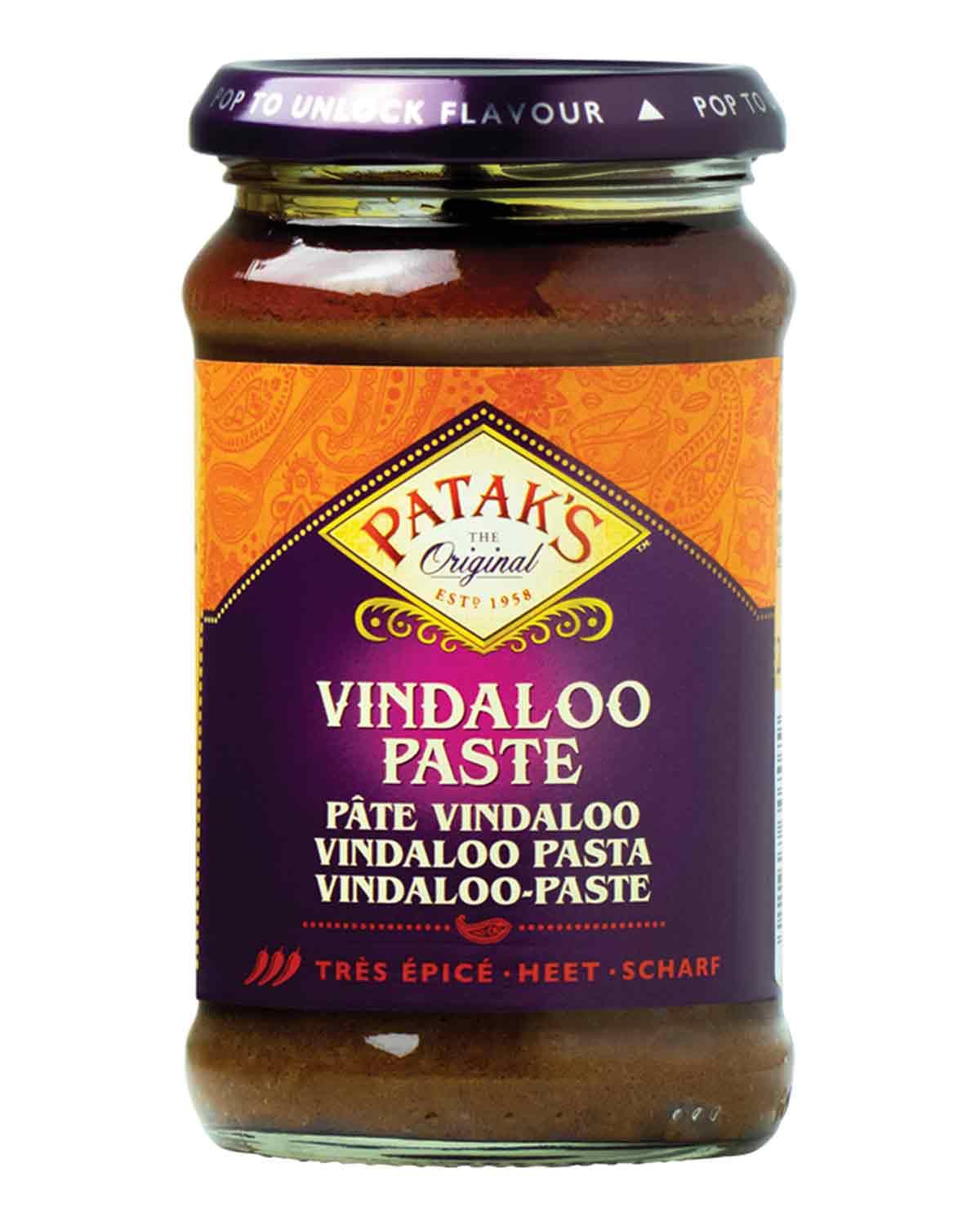 Patak's Vindaloo Currypaste 6er Pack (6 x 283 g) – Indien importierte Würze im praktischen Mehrfach-Pack
