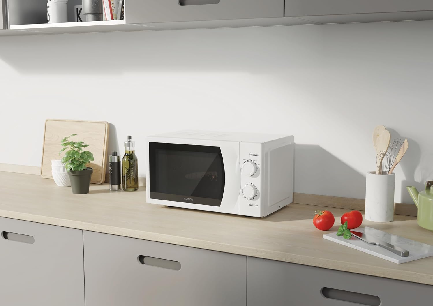 Detalle de Candy Idea Forno a Microonde 20 L - 700 W, 6 livelli, Defrost, Timer e Segnale Fine Cottura, Bianco (CMW2070M)