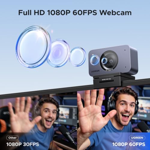 Thumbnail 1 de UGREEN FineCam 1080p60 Full HD Webcam for PC/Laptop/Mac