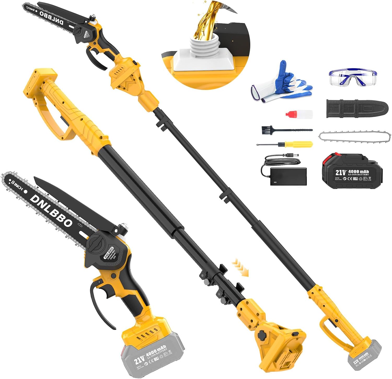 Detalle de Electric Pole Saw, 8-Inch Chain