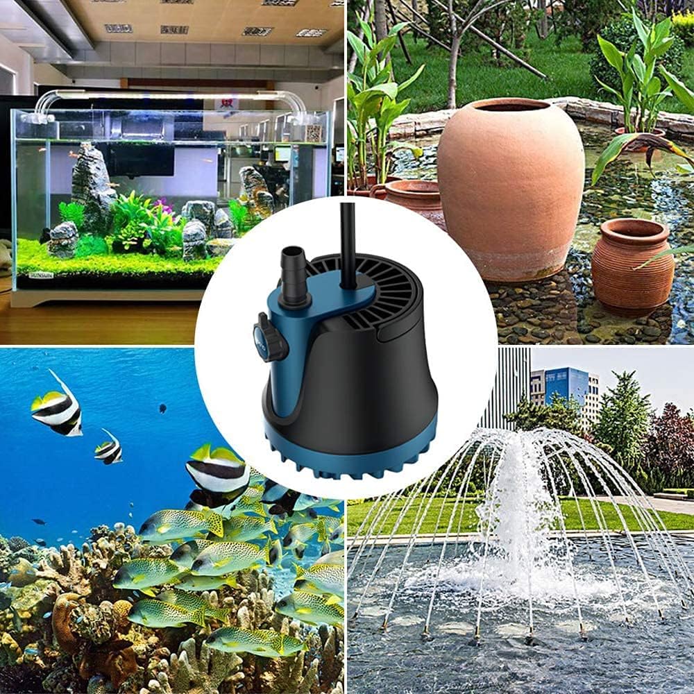 Thumbnail 5 de LNIDEAS Aquarium Tauchpumpe 2500 L/H, 35 W – leise, einstellbar, 2 Düsen, ideal für Aquarien und Becken