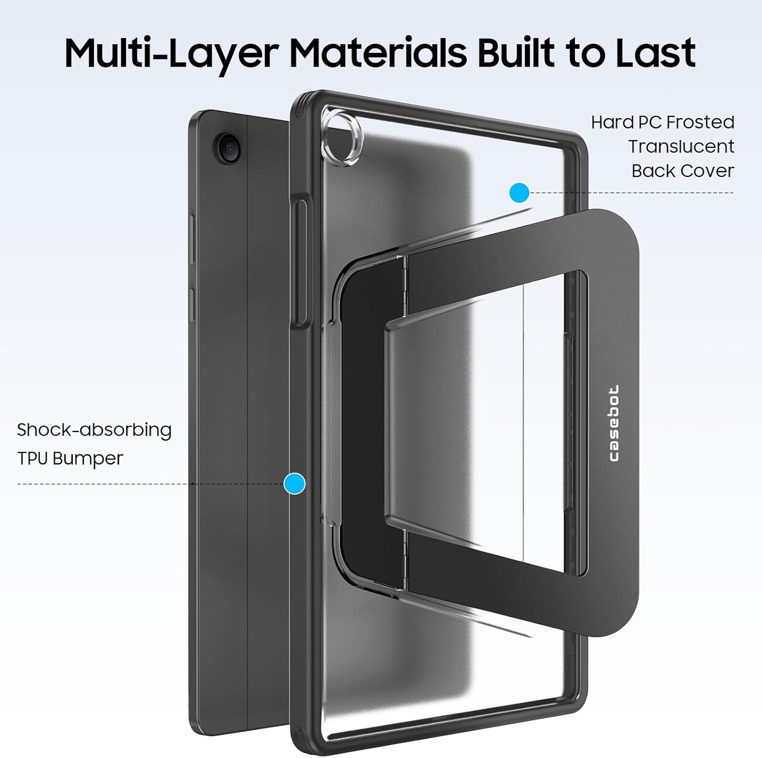 Thumbnail 5 de FINTIE Hülle mit Metallständer für Samsung Galaxy Tab A11 Plus 11" 2025 und Tab A9 Plus 11" 2023 – Stoßfest mit Multi-Winkel-Ständer, Schwarz