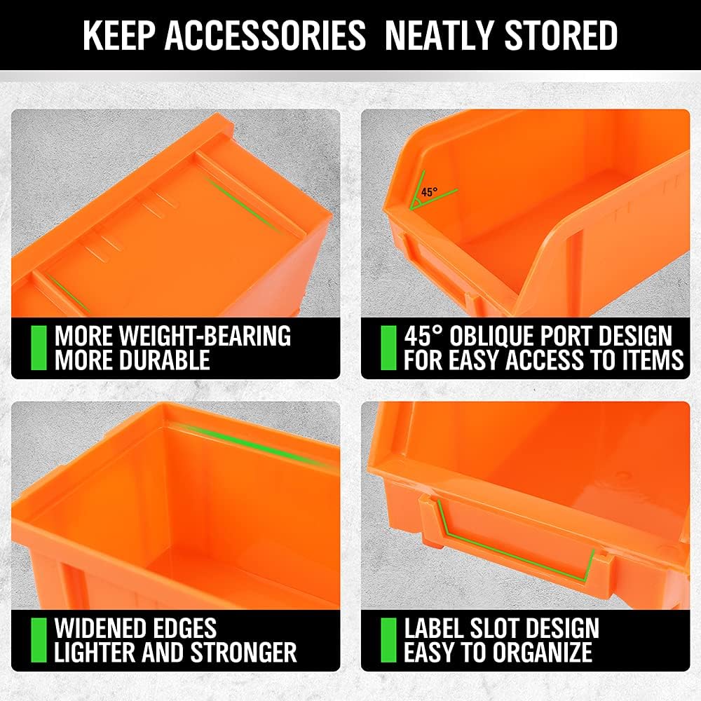 Detalle de SWANLAKE GARDEN TOOLS 30-Bin Wall-Mounted Organizer with Removable, Color-Coded Bins