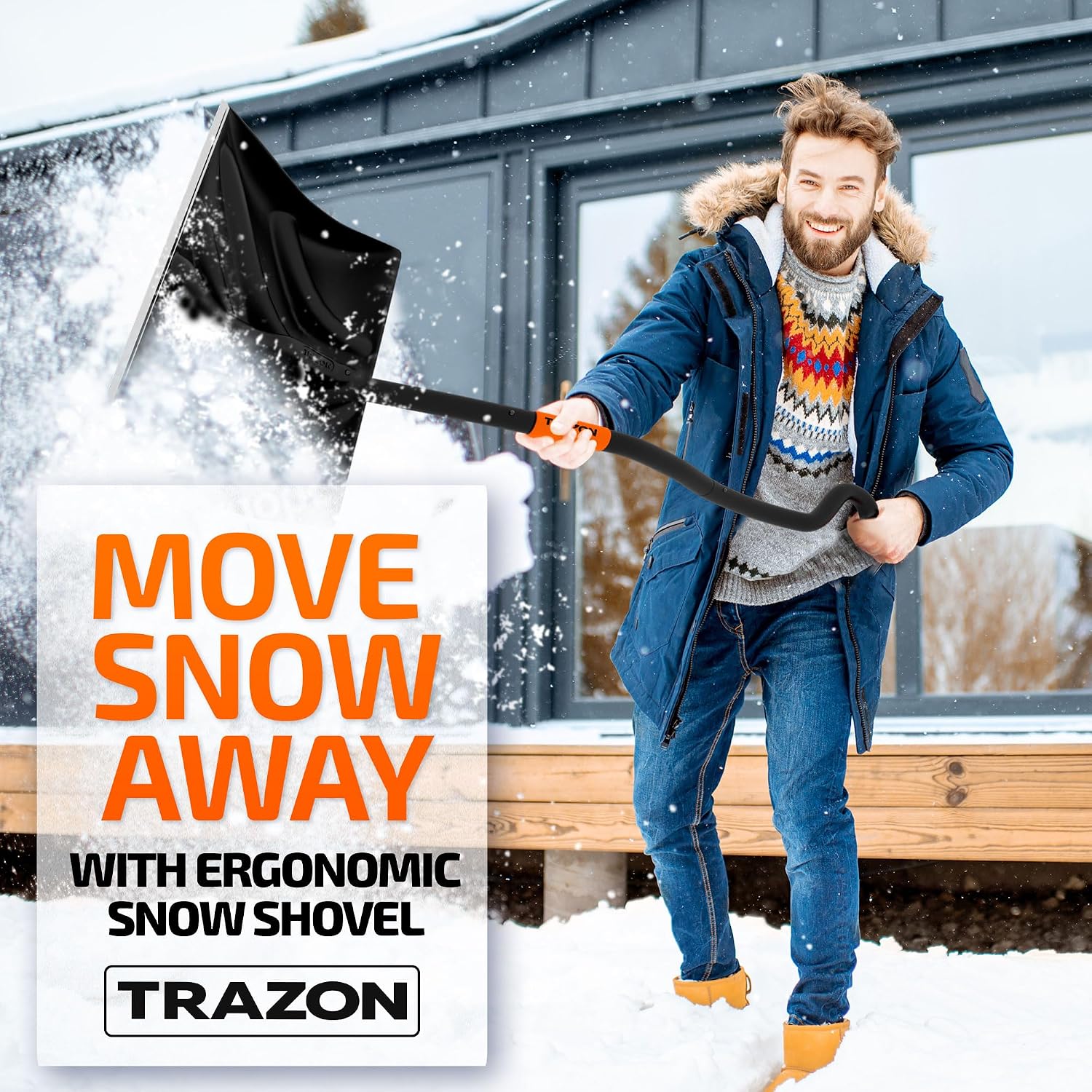 Thumbnail 6 de 18-Inch Ergonomic Snow Shovel with 60" Handle