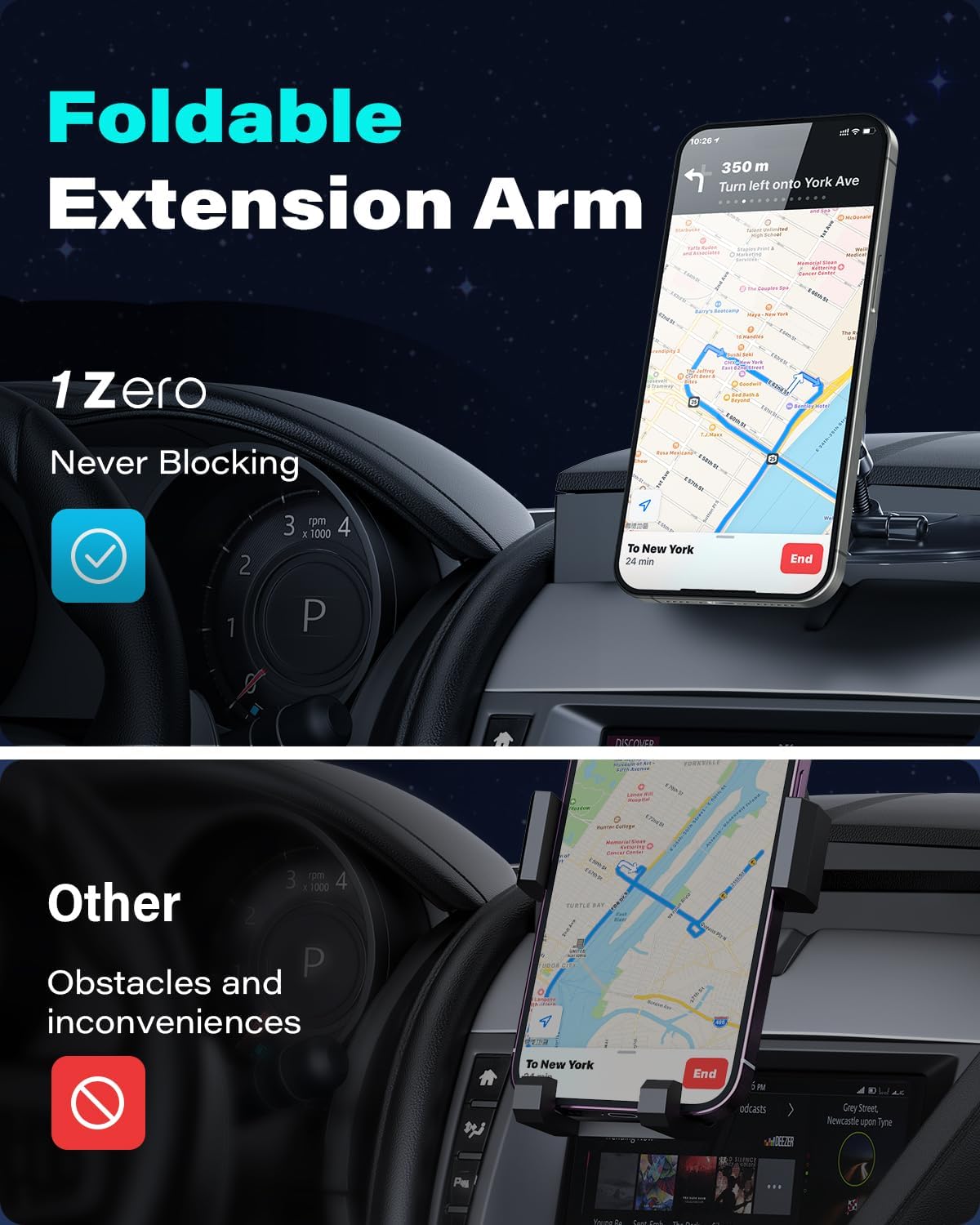 Thumbnail 3 de 1Zero for MagSafe CD Phone Holder 17-magnet car mount