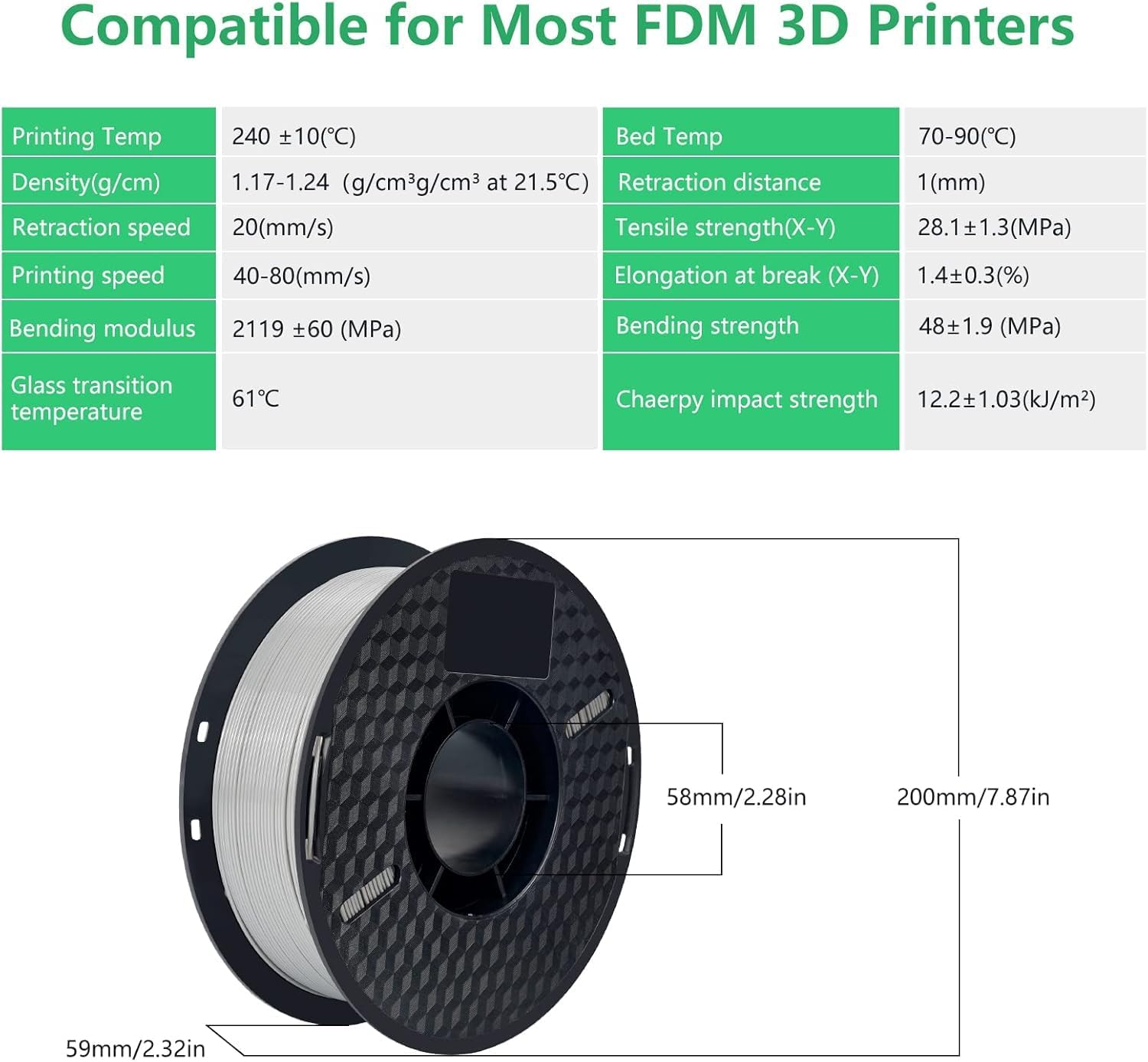 Detalle 2 de Kingroon PETG Filament Bundle 1.75mm (10kg) for FDM 3D Printers – multi-colour PETG set
