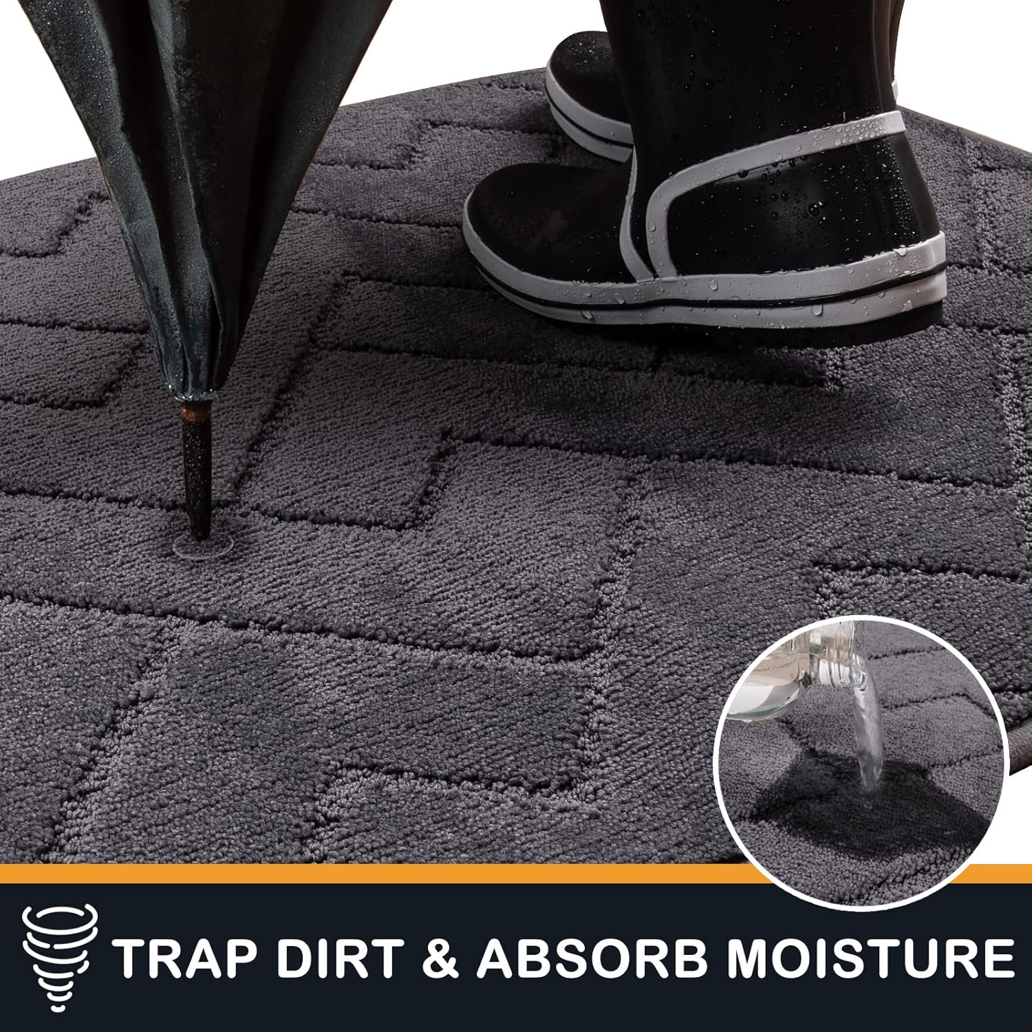 Thumbnail 4 de PURRUGS Dirt Trapping Door Mat 32" x 70" — Non-Slip, Machine Washable Entry Rug for Muddy Shoes & Paws