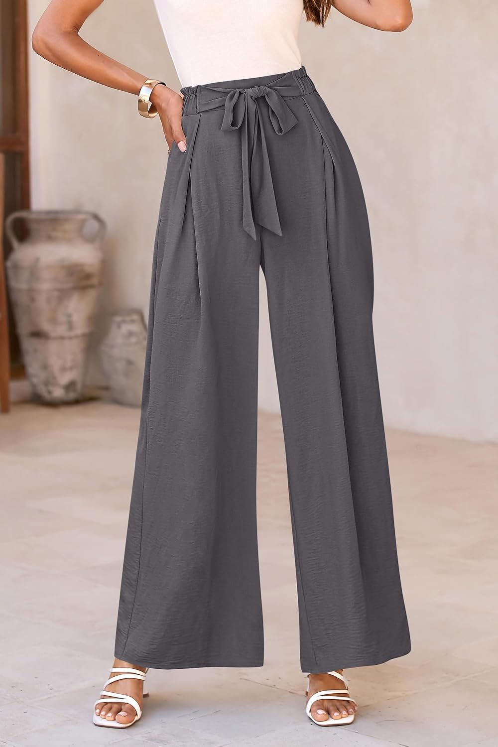 Thumbnail 6 de PRETTYGARDEN Women’s Wide-Leg Work Pants (High-Waisted, Pull-On Palazzo Trouser)
