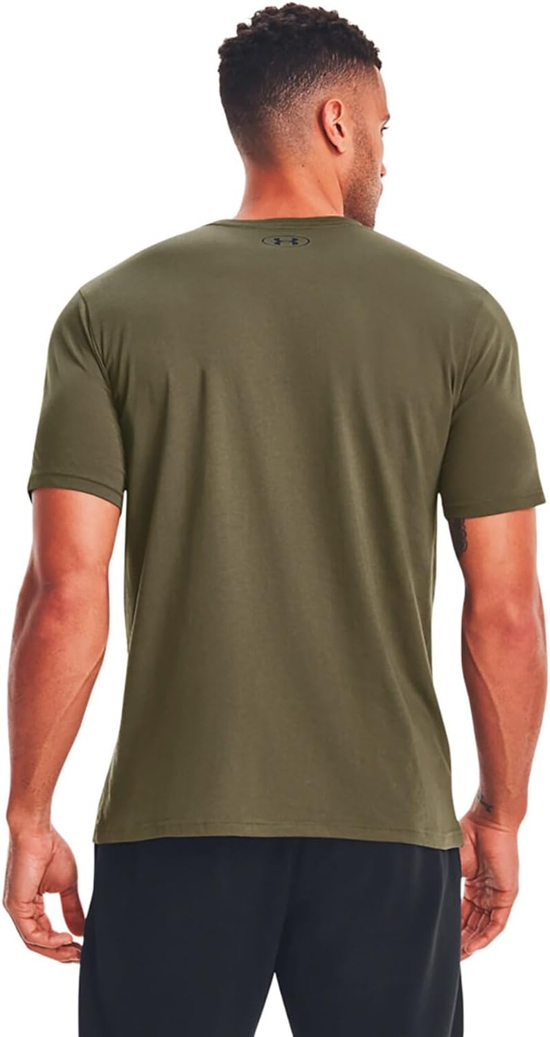 Detalle de Under Armour Herren UA SPORTSTYLE LC SS Shirt – lockerer Baumwollmischstoff, angenehmer Tragekomfort