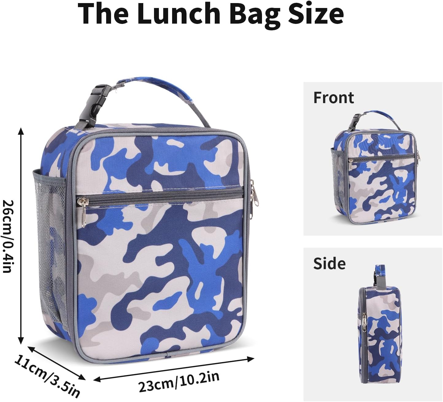 Thumbnail 4 de Minicoco Camouflage Insulated Lunch Bag – 6.5L, 26 x 23 x 11 cm