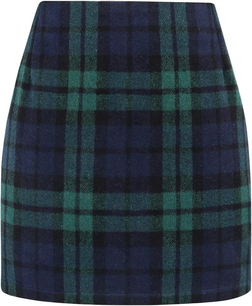 Detalle de IDEALSANXUN Plaid Mini Skirt in Woolen Fabric