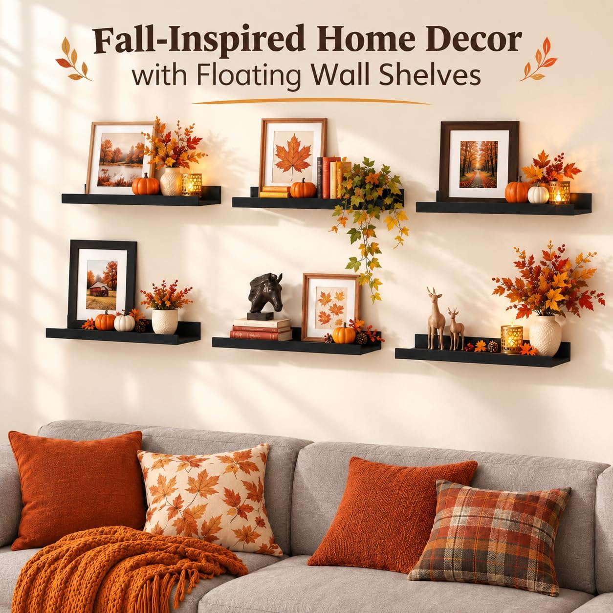 Thumbnail 4 de upsimples Floating Shelves Set of 6 31in