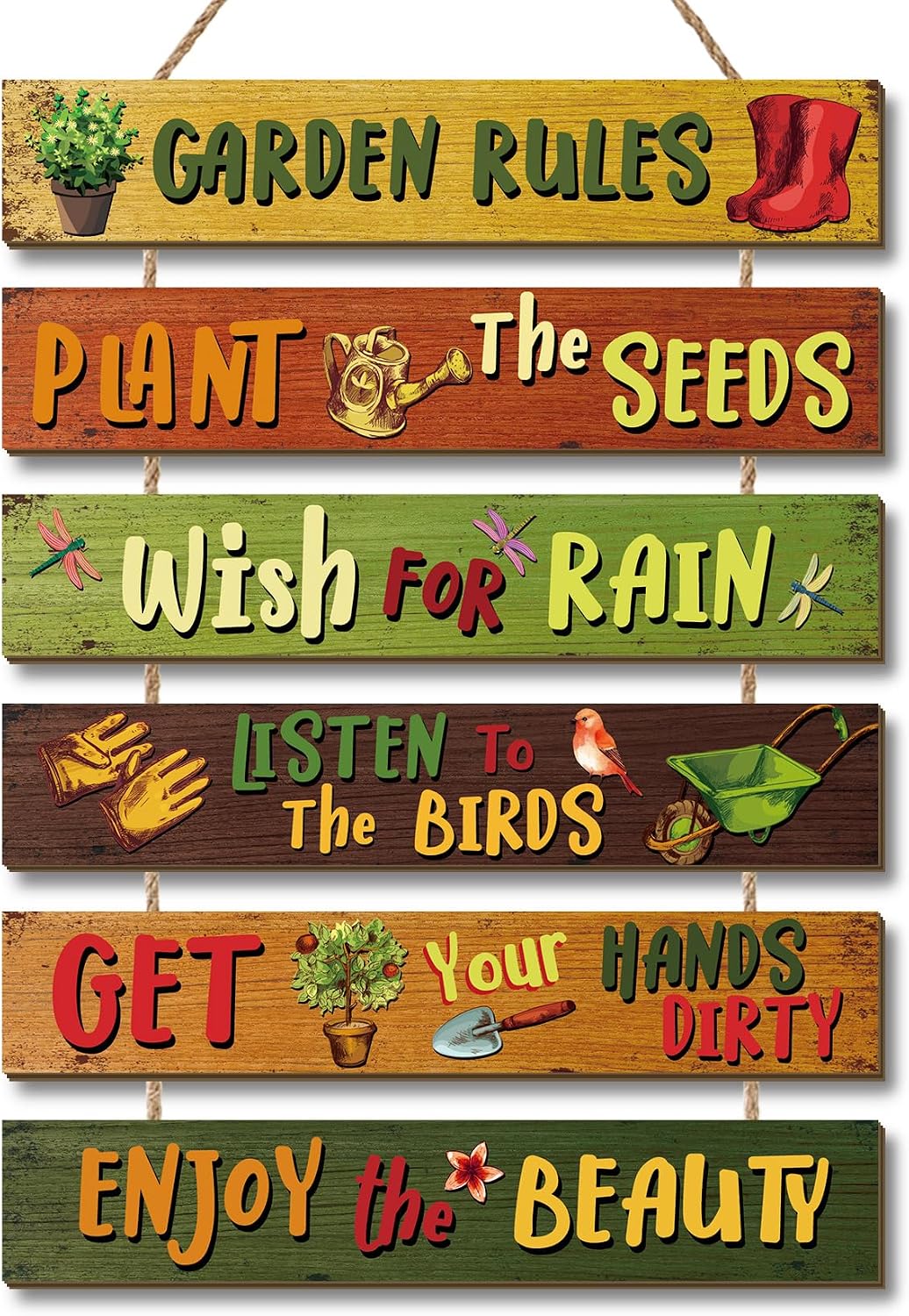 CHDITB Vintage Garden Rules Plaque Set
