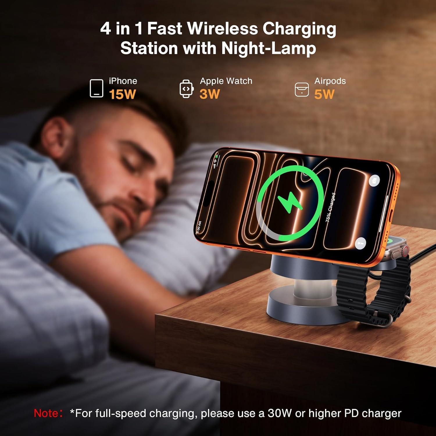Detalle de iVANKY 4 in 1 Wireless Charger 15W for iPhone