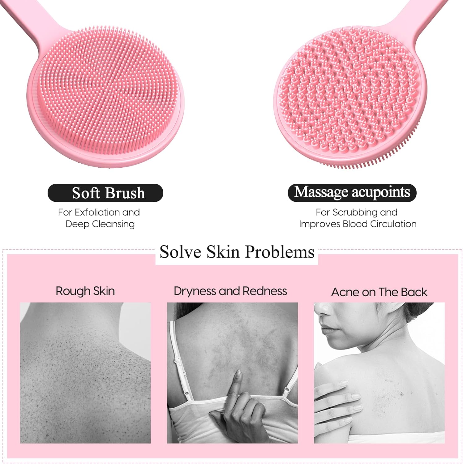 Thumbnail 3 de Row&Keep Silicone Body Scrubber 2 Pack