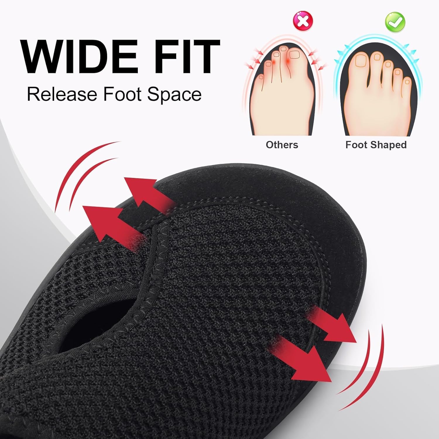 Thumbnail 2 de JOINFREE Women’s Wide Fit Barefoot Walking Shoes – Zero Drop Comfort Trainers