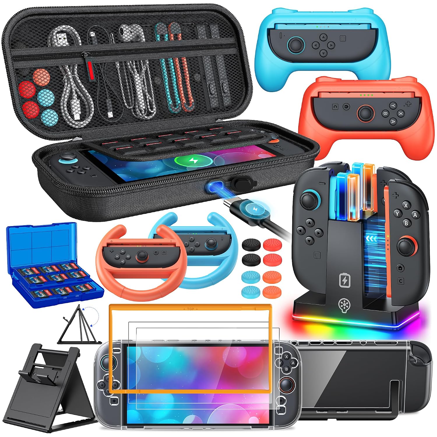 Detalle de FYOUNG Switch 2 23‑in‑1 Case Bundle 2025