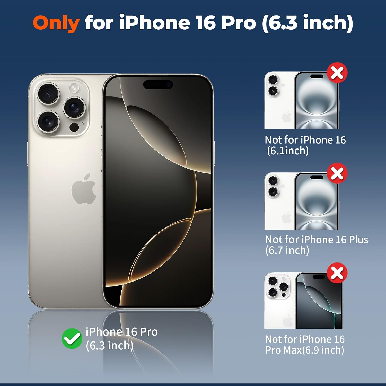 Detalle de SUPFINE Magnetic Case for iPhone 16 Pro with Camera Control Button and Full Camera + 9H Glass Screen Protector