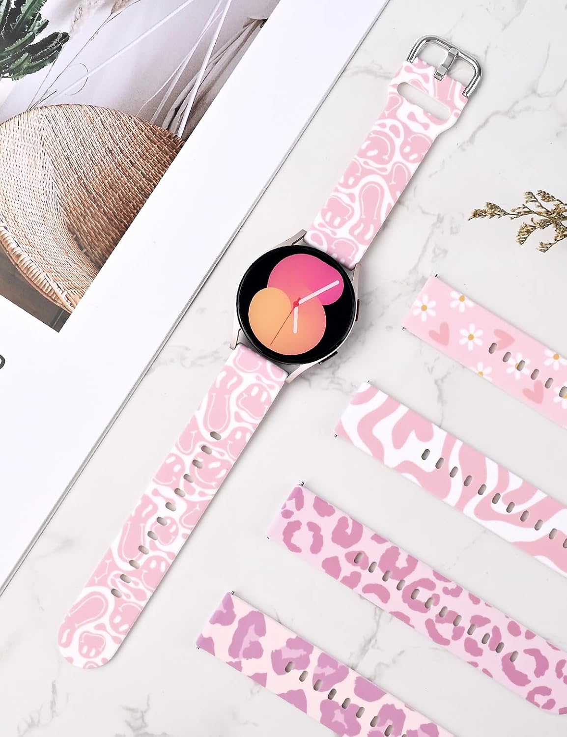 Thumbnail 1 de Vozehui Leopard Printed Strap for Samsung Galaxy Watch: 20mm Silicone Replacement