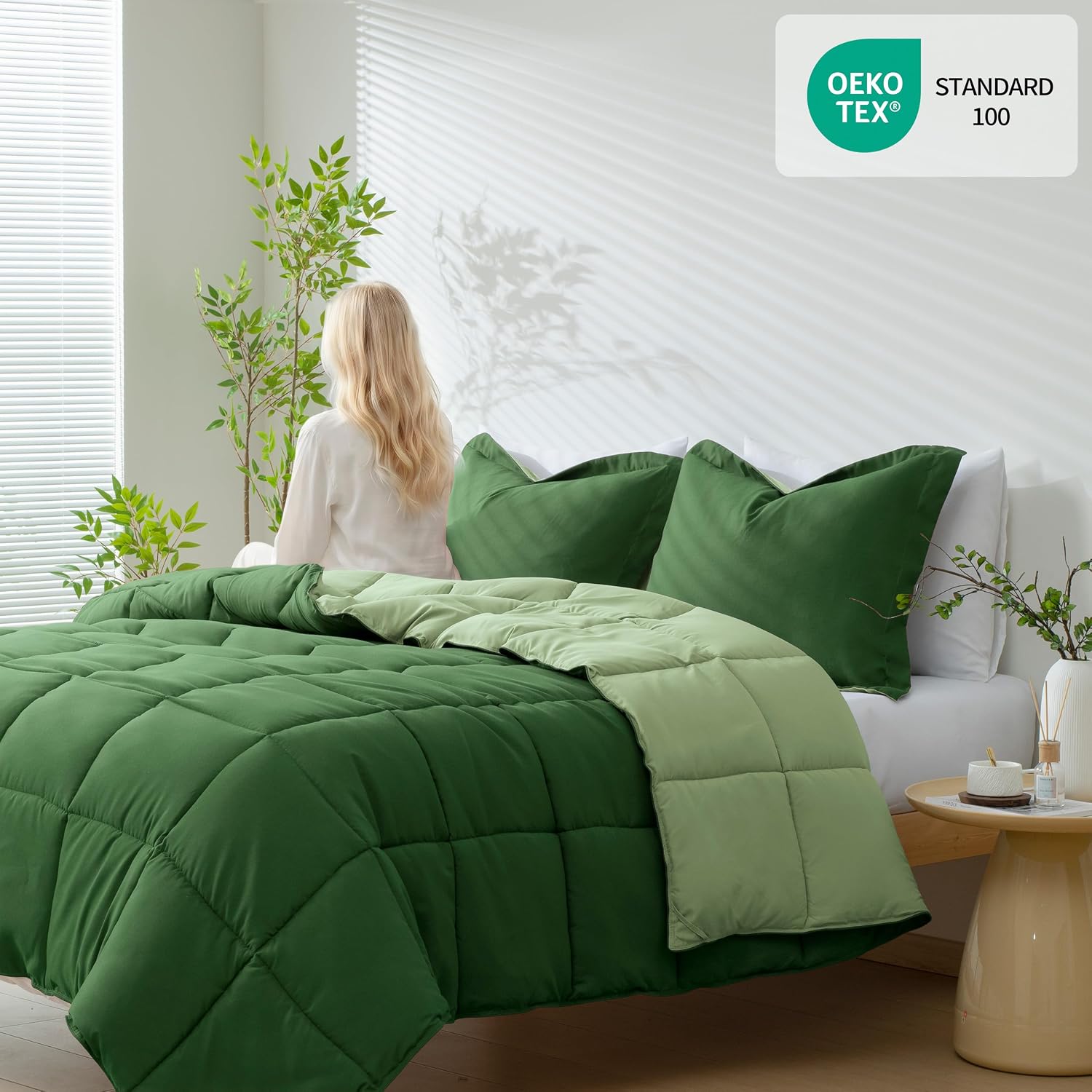 Thumbnail 5 de HIG 3pc Comforter Set Twin 68x92