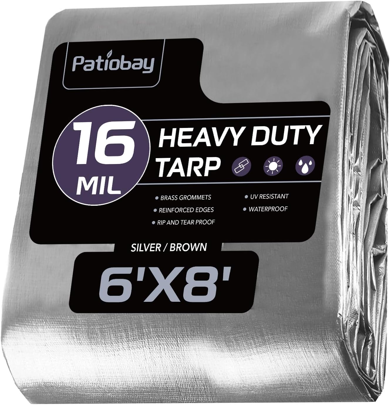 Detalle de Patiobay 20x30FT Heavy-Duty Waterproof Tarp (16 Mil) with Grommets