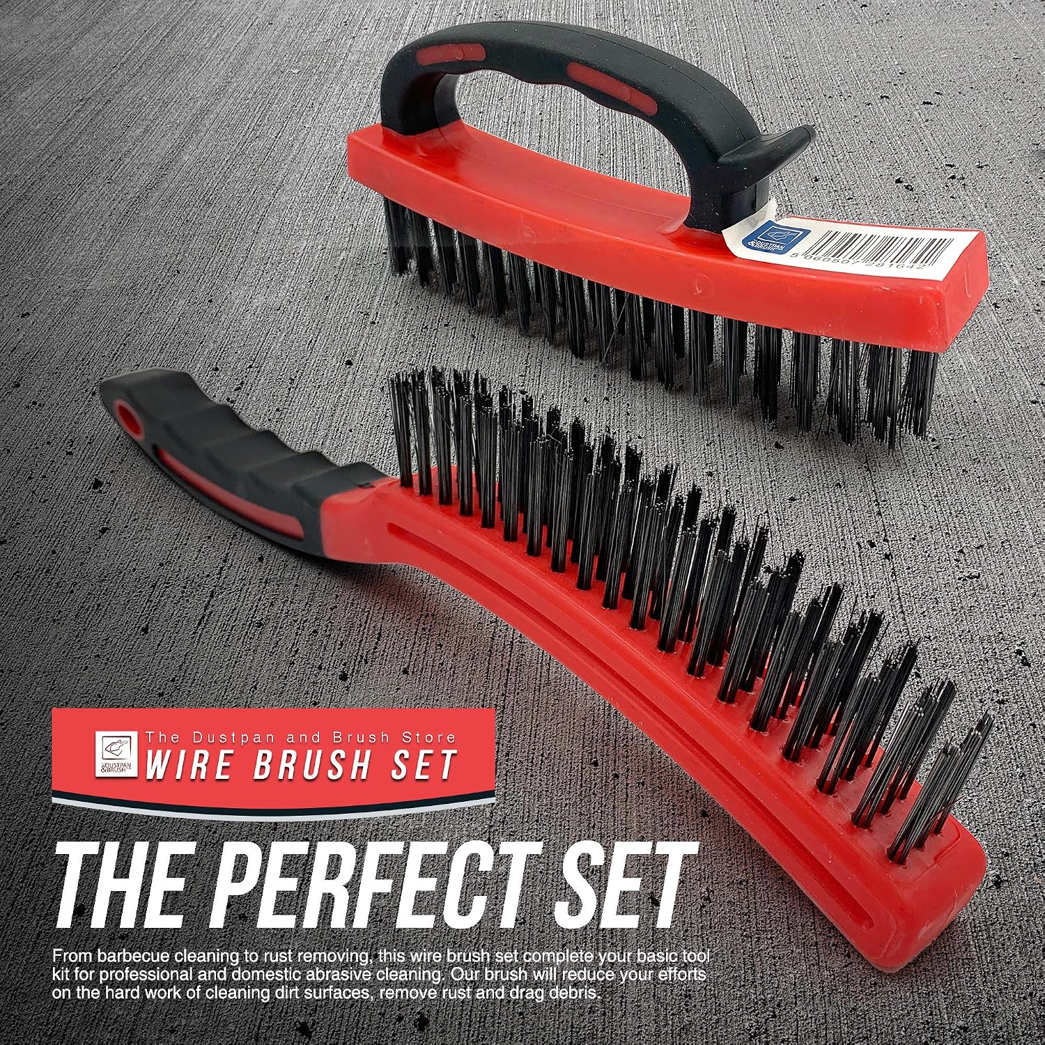Thumbnail 3 de Wire Brush Twin Pack: Heavy Duty Steel Brushes with Easy-Grip Handles