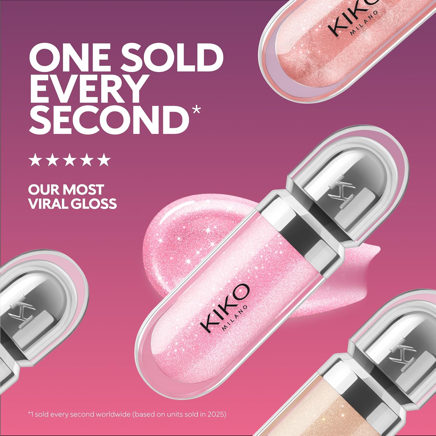 Detalle de KIKO Milano KM0020201800544 3D Hydra Lip Gloss, Hydrating High-Shine Lip Gloss