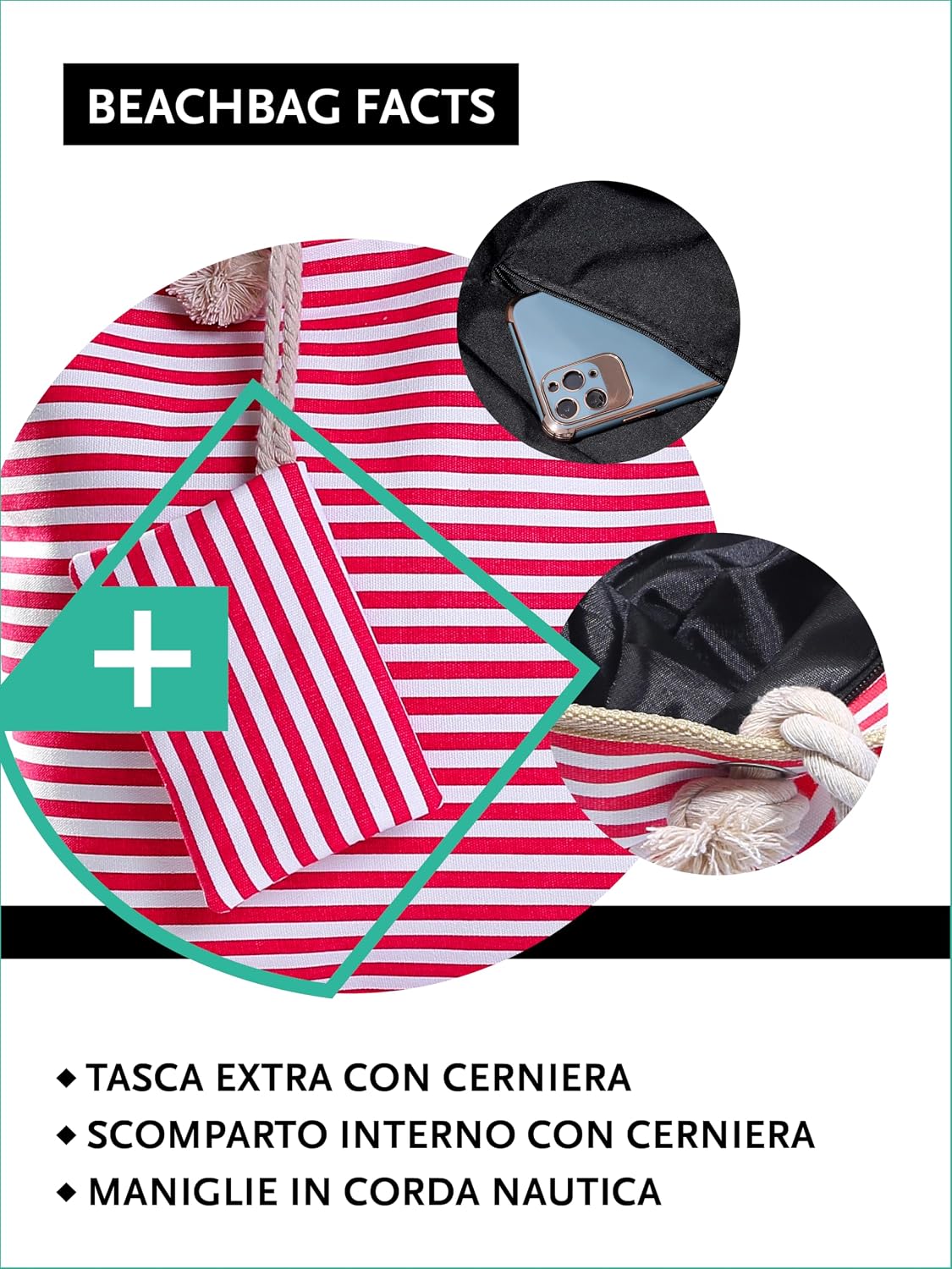Detalle de DonDon Grande shopper da spiaggia XXL