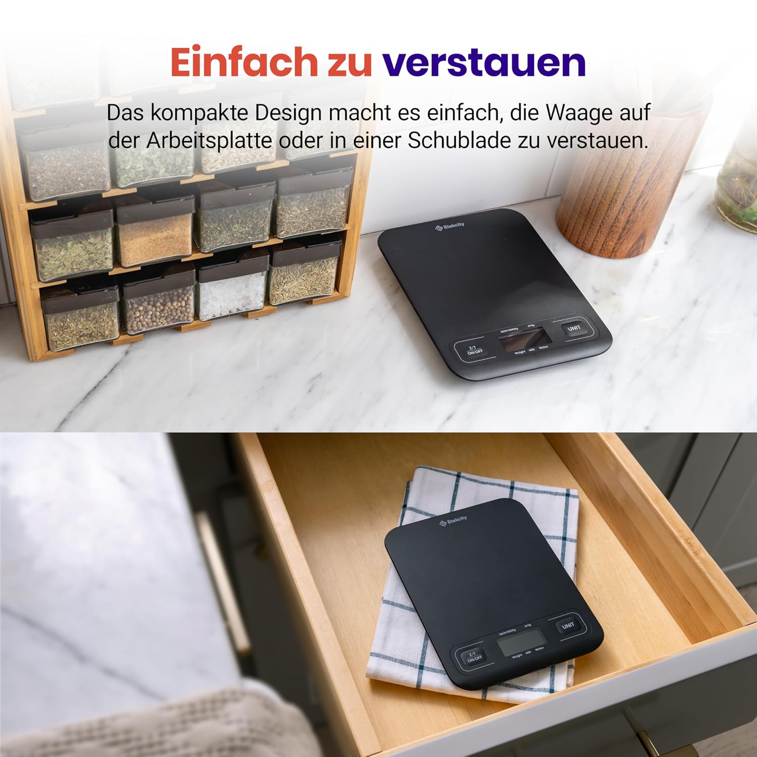 Thumbnail 5 de Etekcity Küchenwaage 5.000 g Genauigkeit 1 g